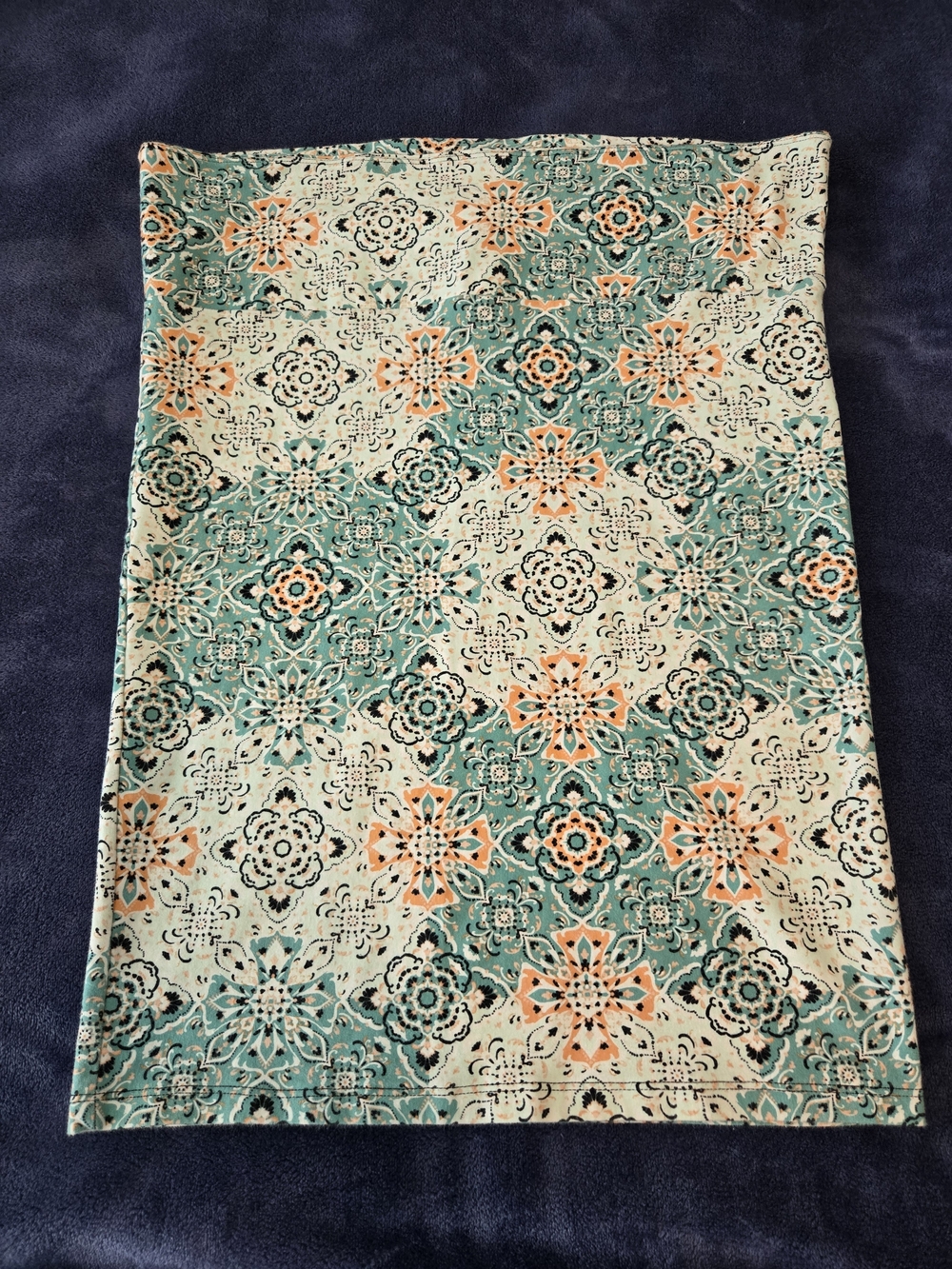 Torrid Cream, Teal & Coral Medallion Tube Skirt
